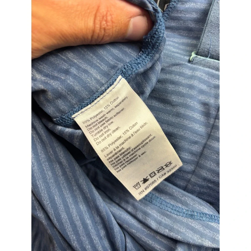 Outdoor Research Cami Tank Top Womens S Blue Striped Built-in Bra Activewear